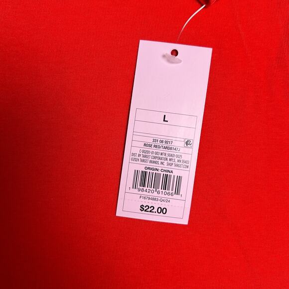 Wild Fable Off Shoulder Mini Dress Large Cherry Red Bodycon Lace Soft Girl - Picture 6 of 6